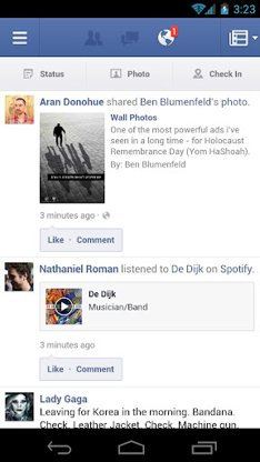 Facebook para Android actualizado