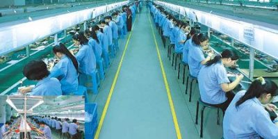 Trabajadores de Foxconn en huelga