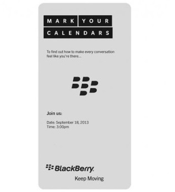 BlackBerry anuncia un evento para el 18 de septiembre